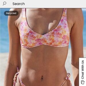 PacSun Floral Multicolor Bikini Top